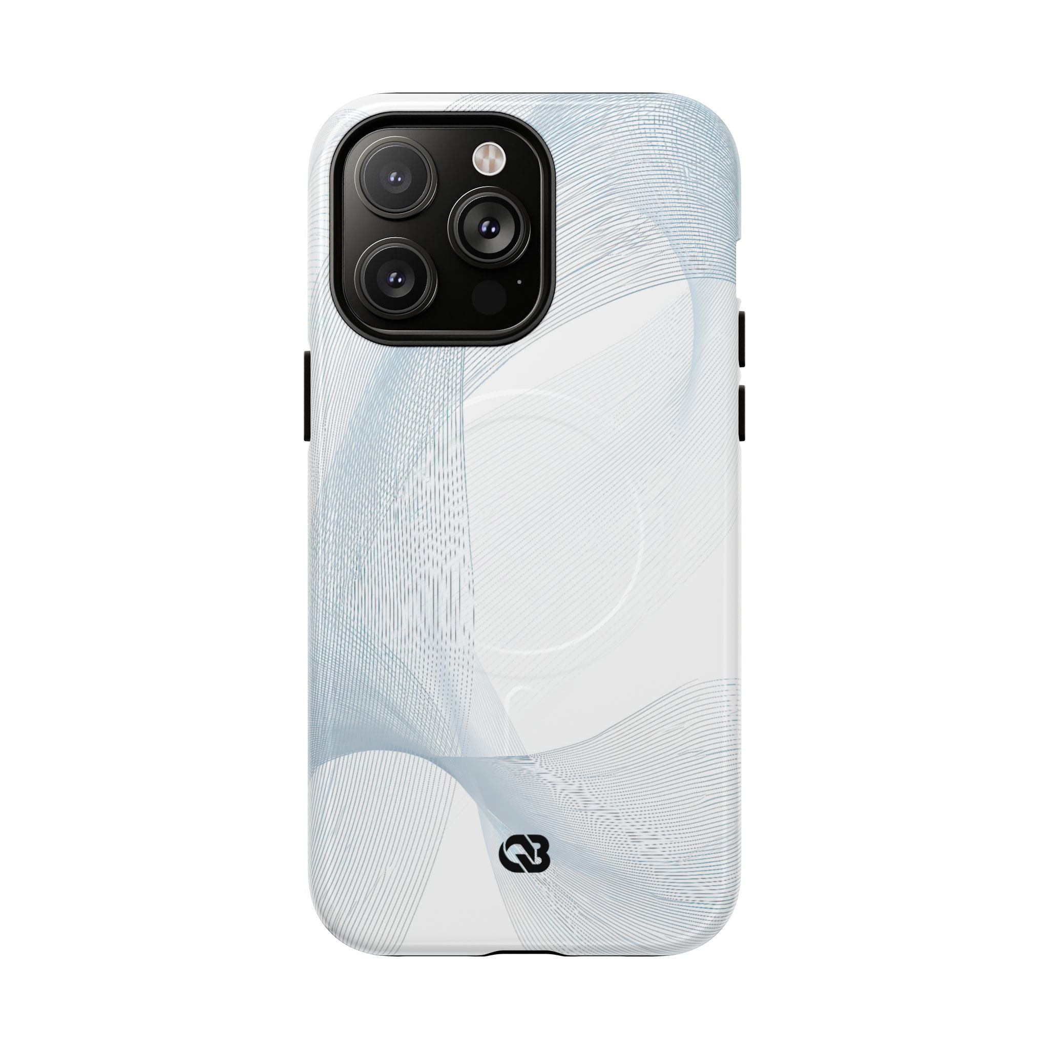 White Tough 2.0 Magsafe Phone Case for iPhone - Arctic Line Current