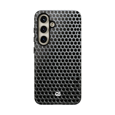 Brushed Perforated Steel · Tough Phone Case for Samsung · Silver