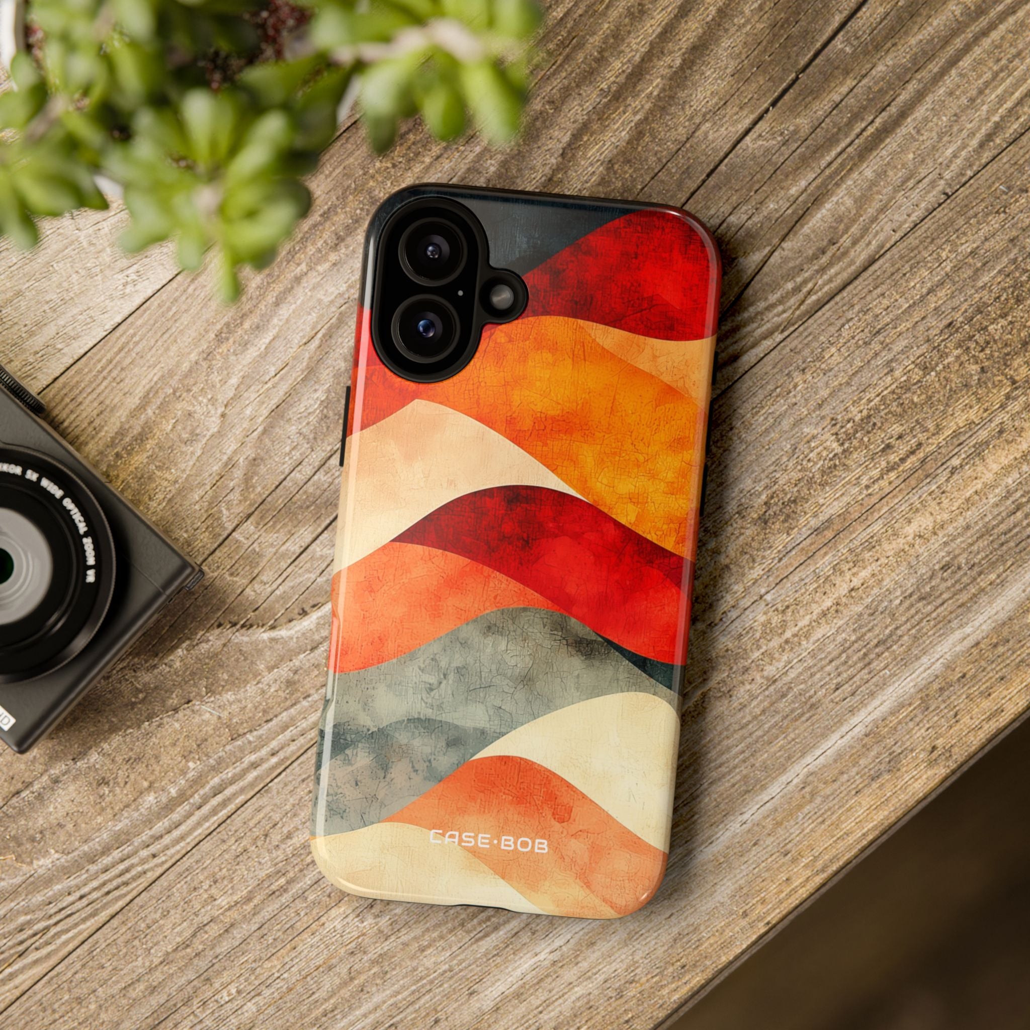 Cracked Wave Layers iPhone 16 Plus Case - Tough