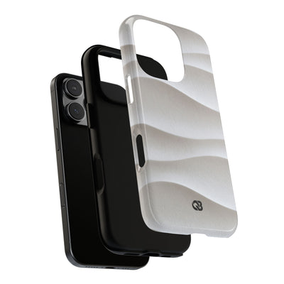Sculpted Dune Relief · Tough Phone Case for iPhone · White