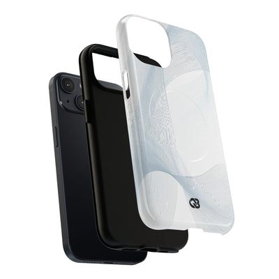 White Tough 2.0 Magsafe Phone Case for iPhone - Arctic Line Current
