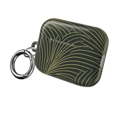 Midnight Palm Frond · Hard Case for AirPods & AirPods Pro · Green