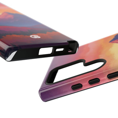 Crimson Mountain Dusk · Tough Phone Case for Samsung
