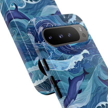 Dolphin Waves Google Pixel 9 Pro XL Case - Tough