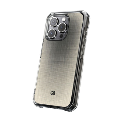 Beige Impact MagSafe Phone Case for iPhone - Carbon Screen Grid