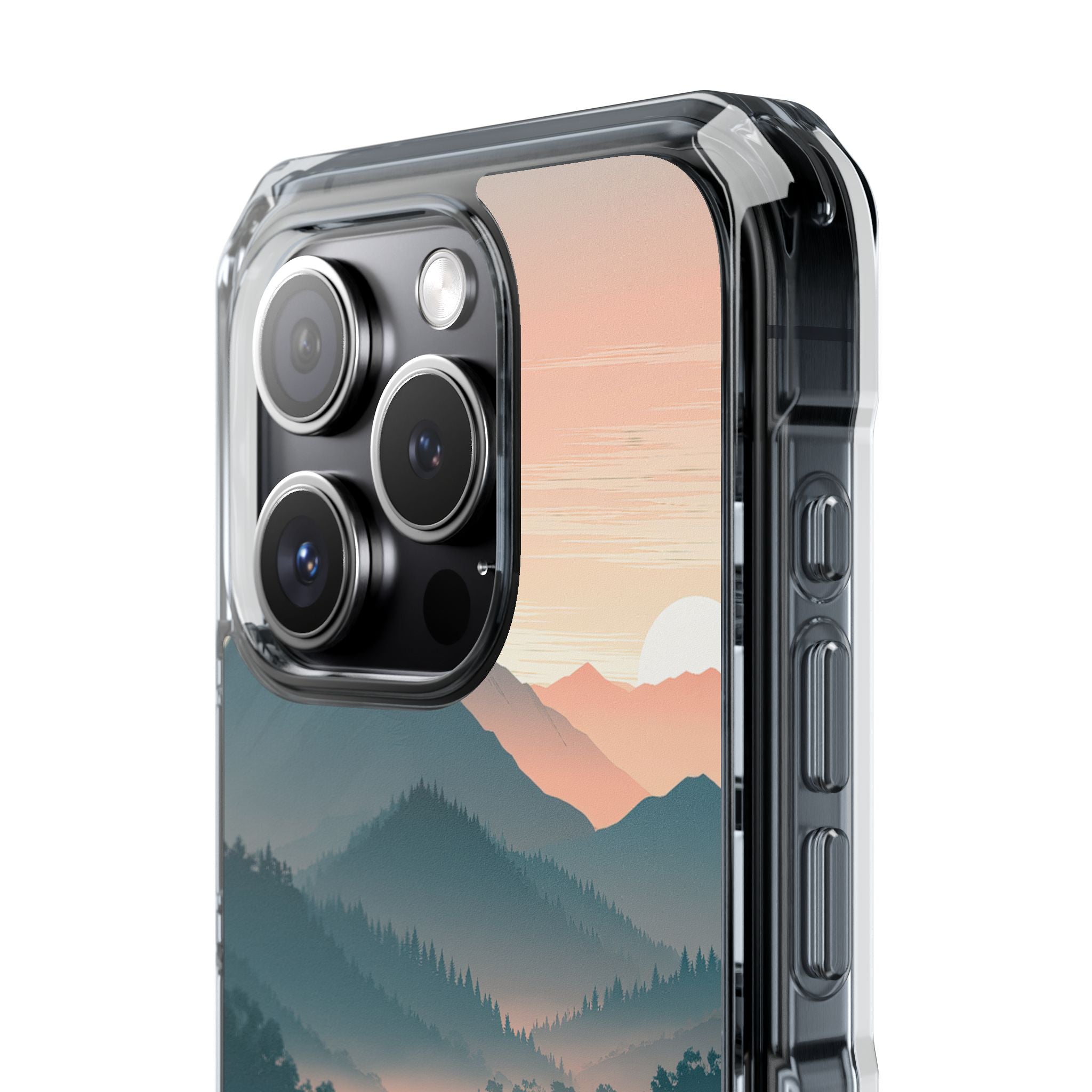 Teal Impact MagSafe Phone Case for iPhone - Alpine Teal Horizon