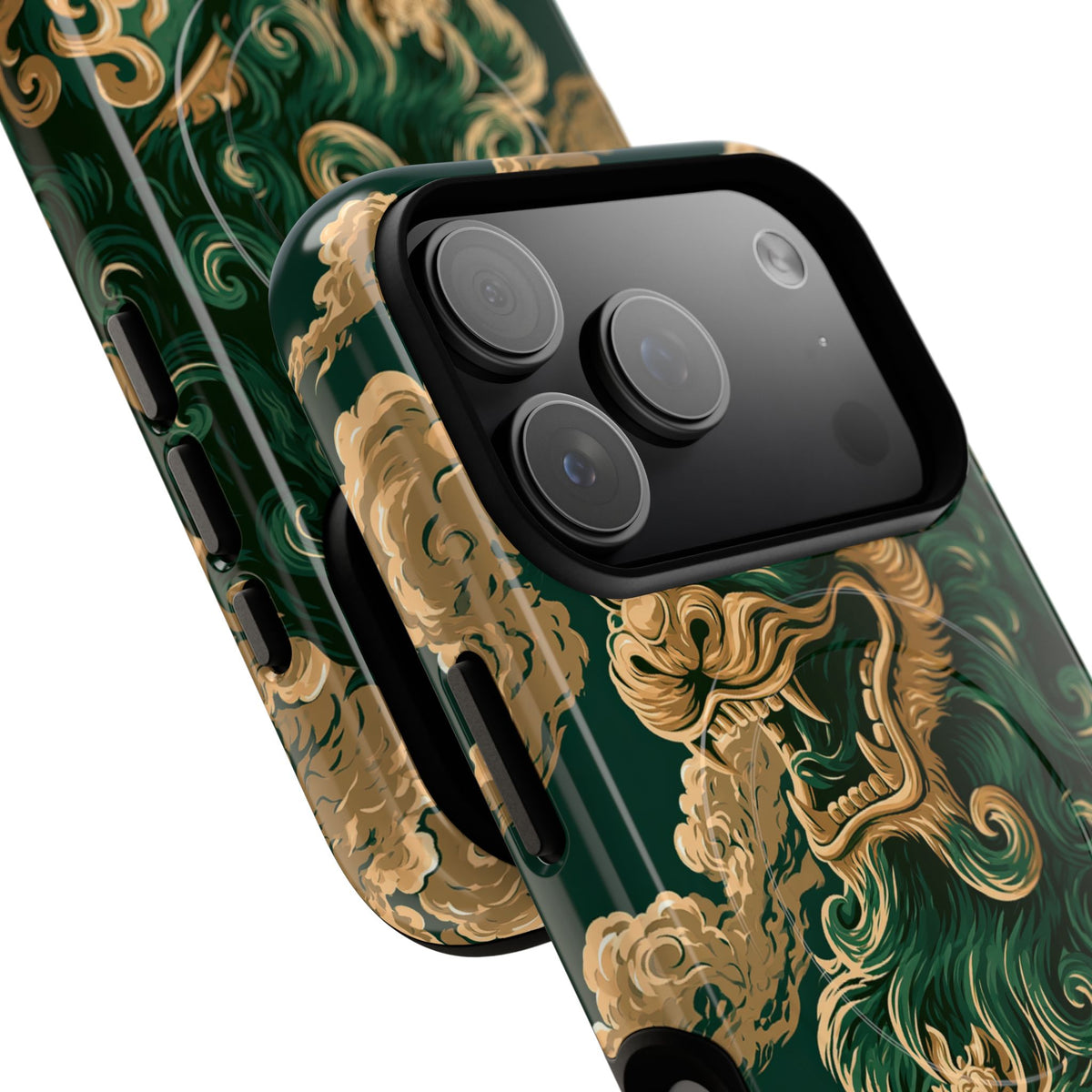 Imperial Guardian Lion · Tough 2.0 Magnetic Phone Case for iPhone · Green
