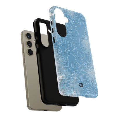 Blue Tough Phone Case for Samsung - Glacial Ridge Topo