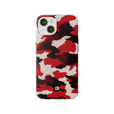 Crimson Halftone Camo · Lite Phone Case for iPhone ·  Red