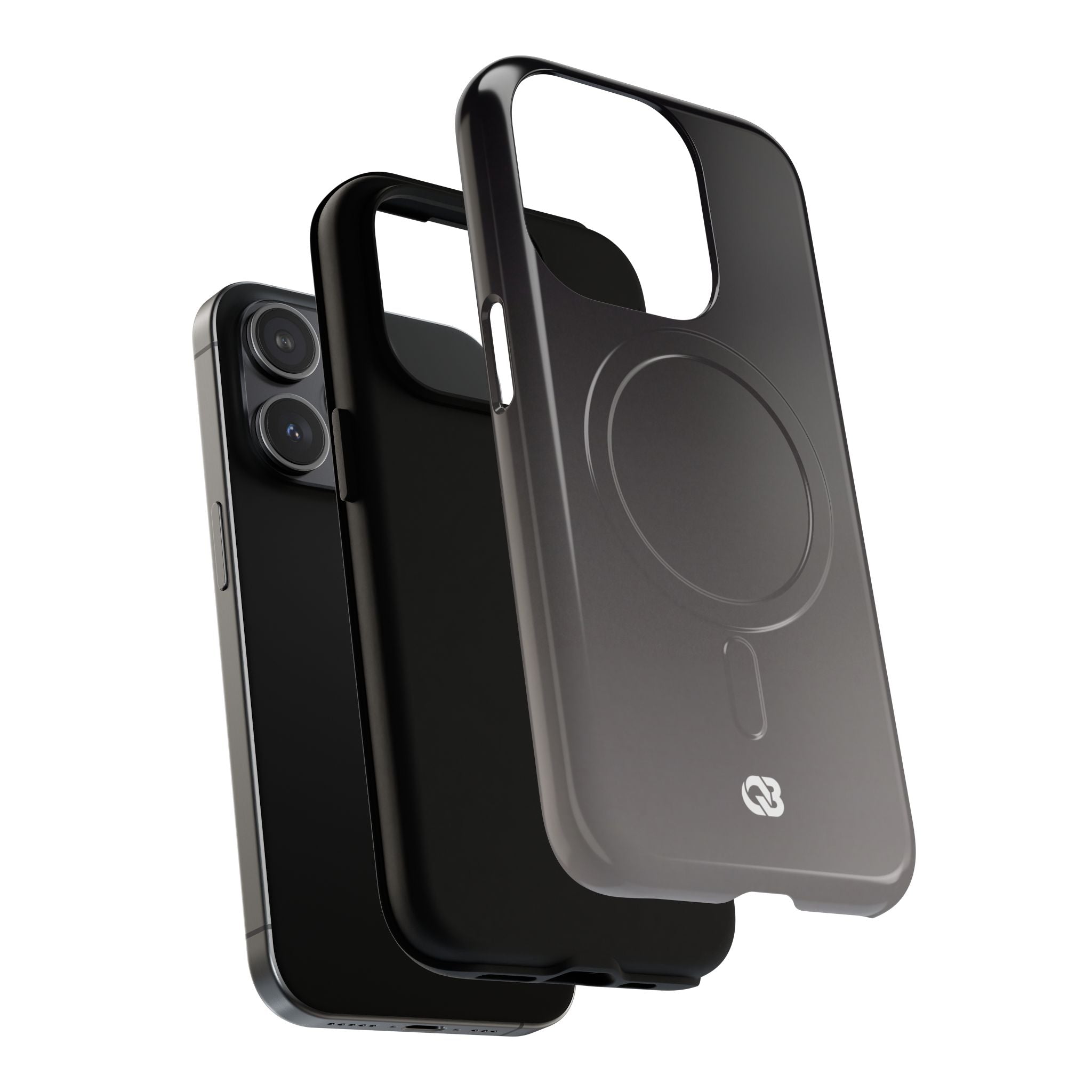 Grey Tough 2.0 Magsafe Phone Case for iPhone - Obsidian Ash Fade