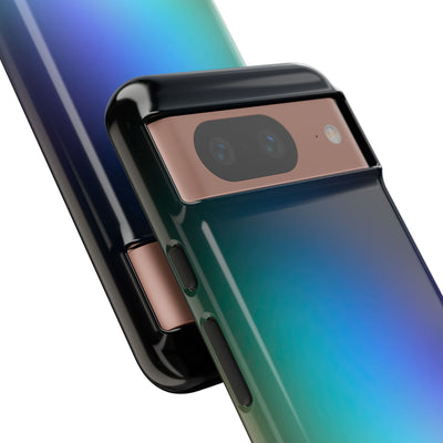 Black Tough Phone Case for Google Pixel - Electric Prism Grain