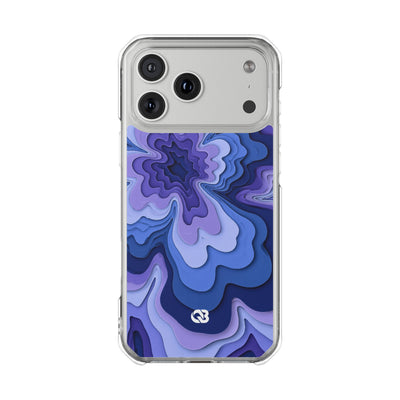 Periwinkle Strata Bloom · Clear Impact Magnetic Phone Case for iPhone · Purple