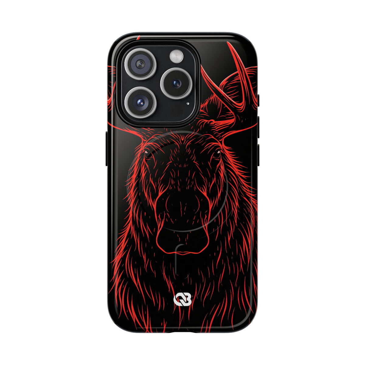 Nordic Moose Contour · Tough 2.0 Magnetic Phone Case for iPhone · Red