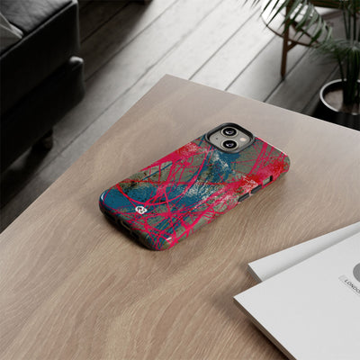 Neon Static Drip · Tough Phone Case for iPhone · Pink