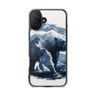 Fjord Summit Bear · Clear Impact Magnetic Phone Case for iPhone · Blue