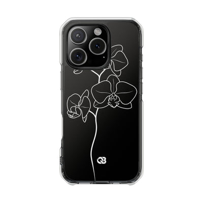 Black Impact MagSafe Phone Case for iPhone - Noir Alabaster Orchid