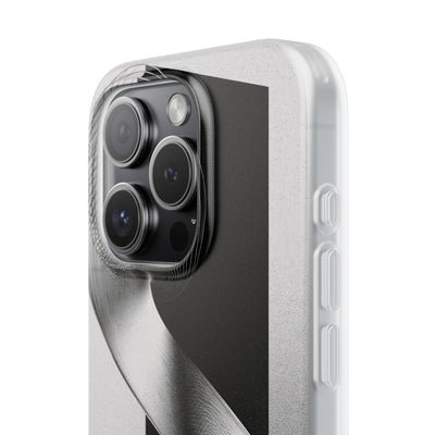 Grey Lite Phone Case for iPhone - Obsidian Moiré Wave