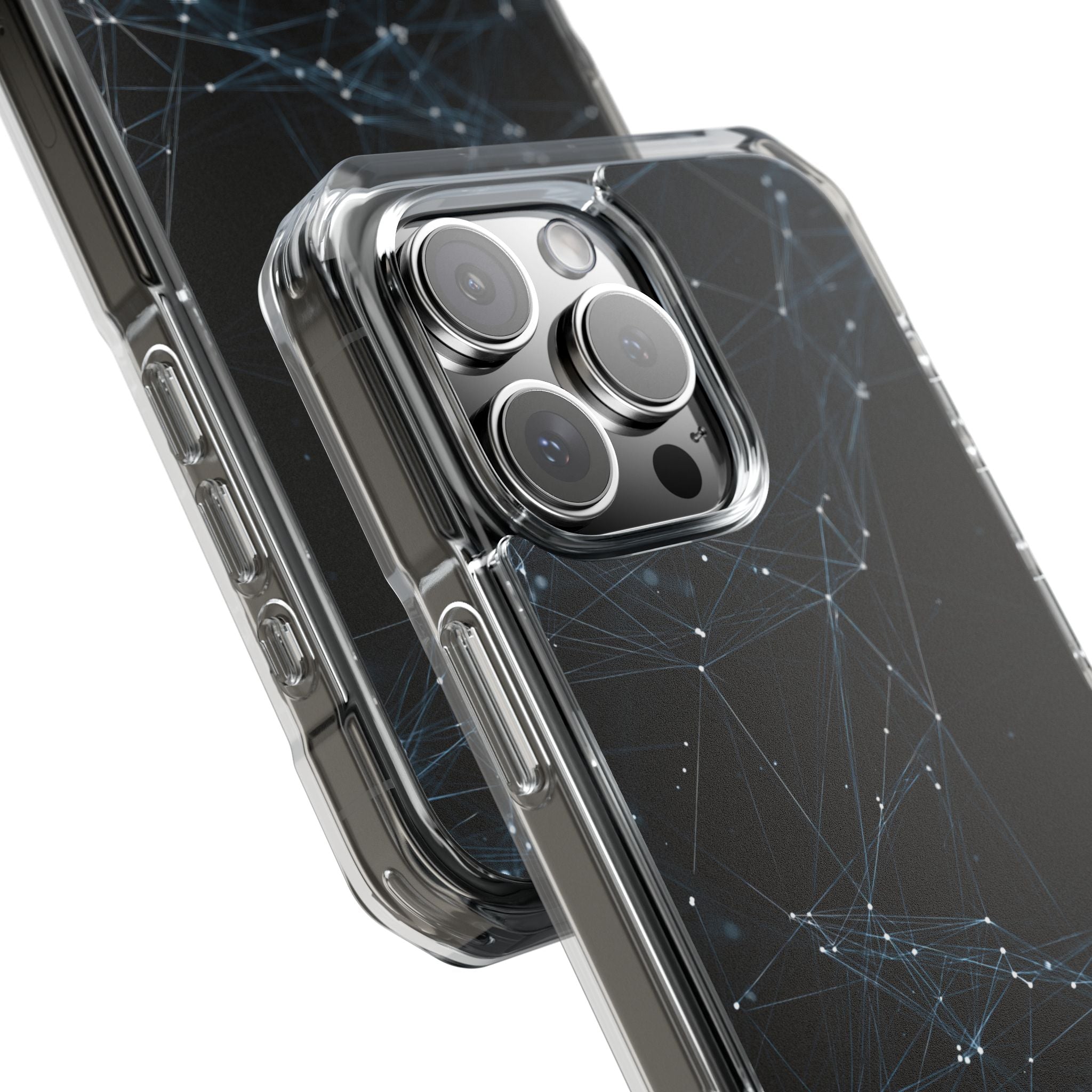 Black Impact MagSafe Phone Case for iPhone - Arctic Neural Mesh