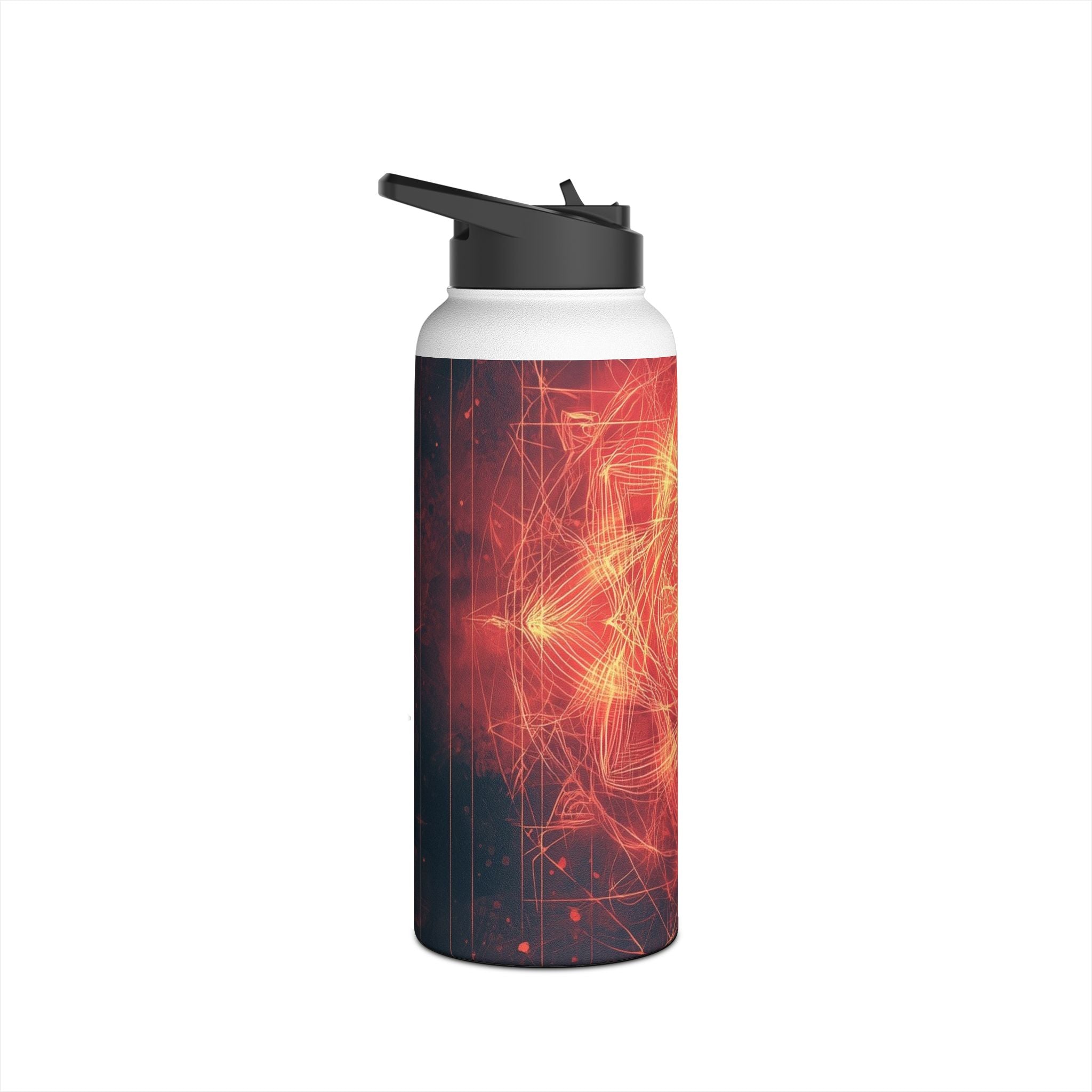 Glowing Mandala - Stainless Steel Water Bottle