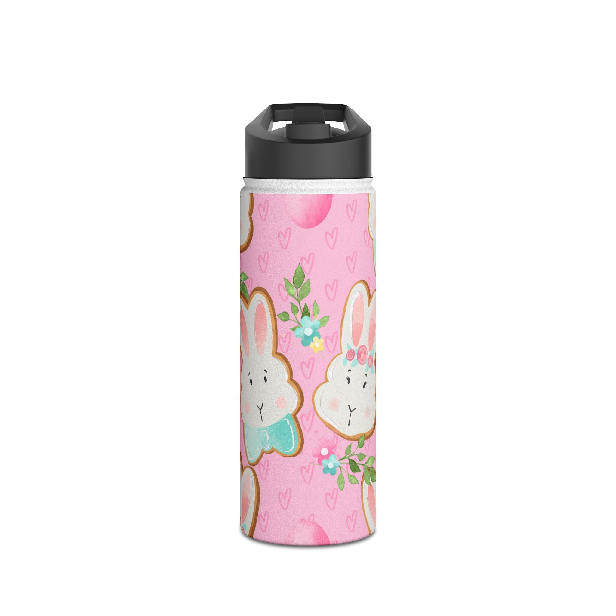 Blushing Bunny Bloom - Stainless Steel Water Bottle