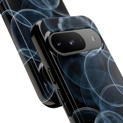 Blue Tough Phone Case for Google Pixel - Cyan Pulse Ripple