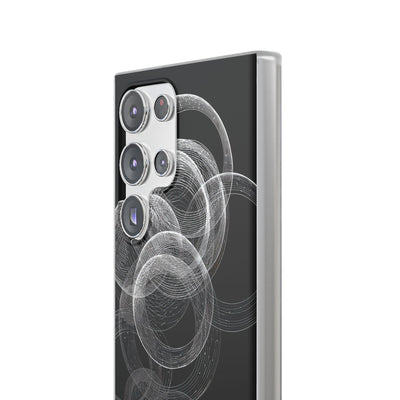 Black Lite Phone Case for Samsung - Kinetic Wireframe Orbit