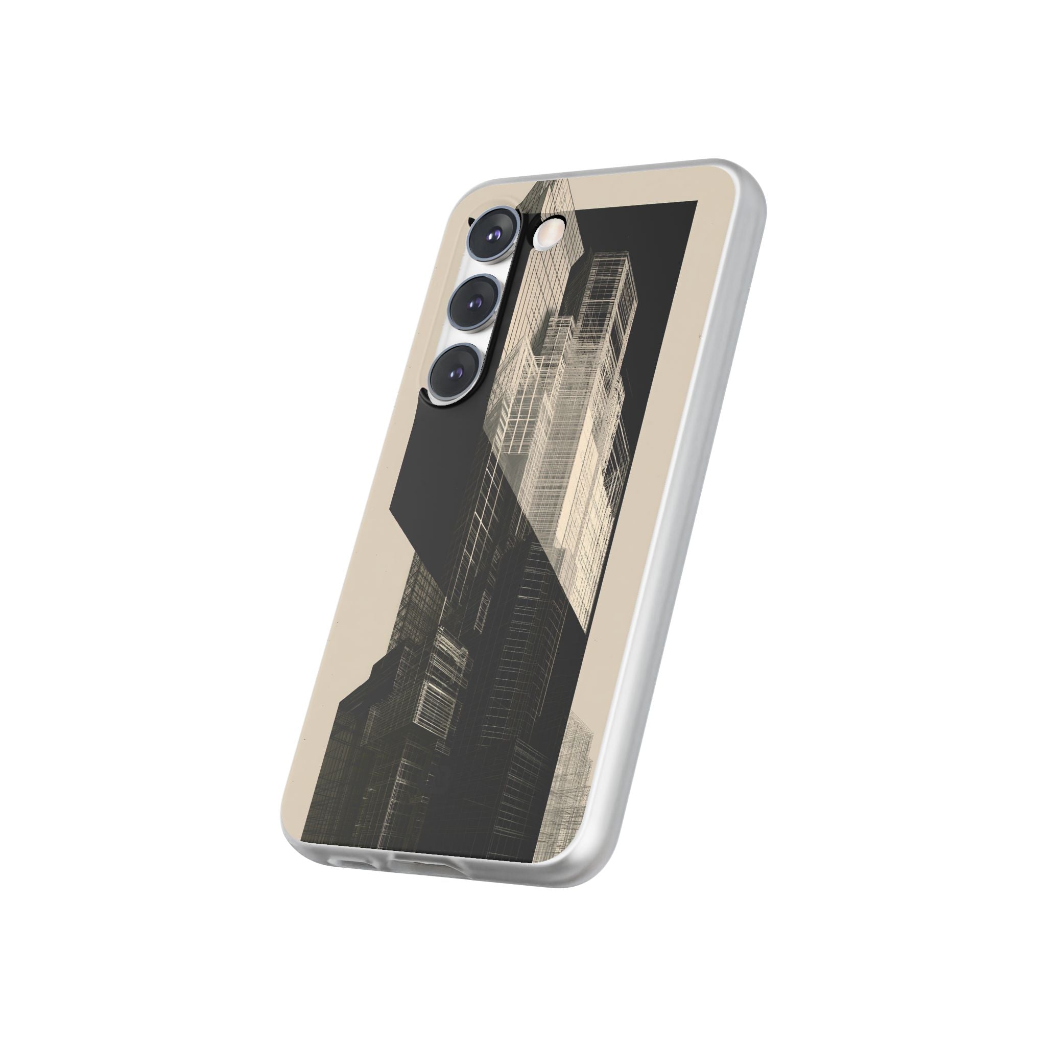 Beige Lite Phone Case for Samsung - Monolith Urban Grid