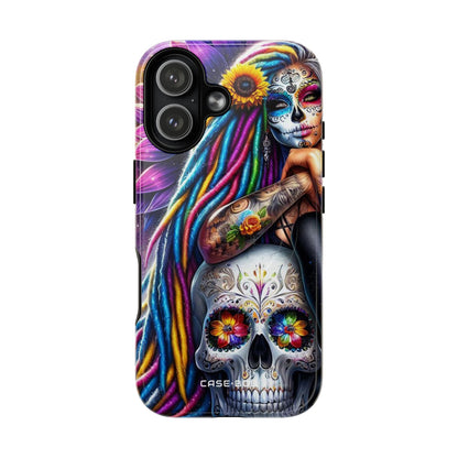 Sunflower Skull Glow iPhone 17 Case - Tough+ - CASE•BOB