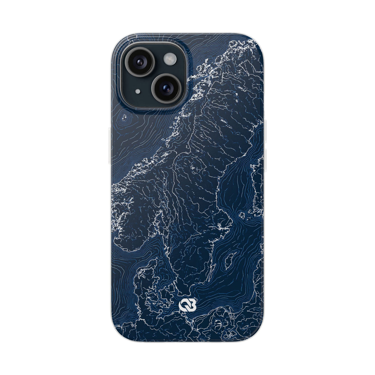 Nordic Contour Chart · Lite Phone Case for iPhone ·  Blue