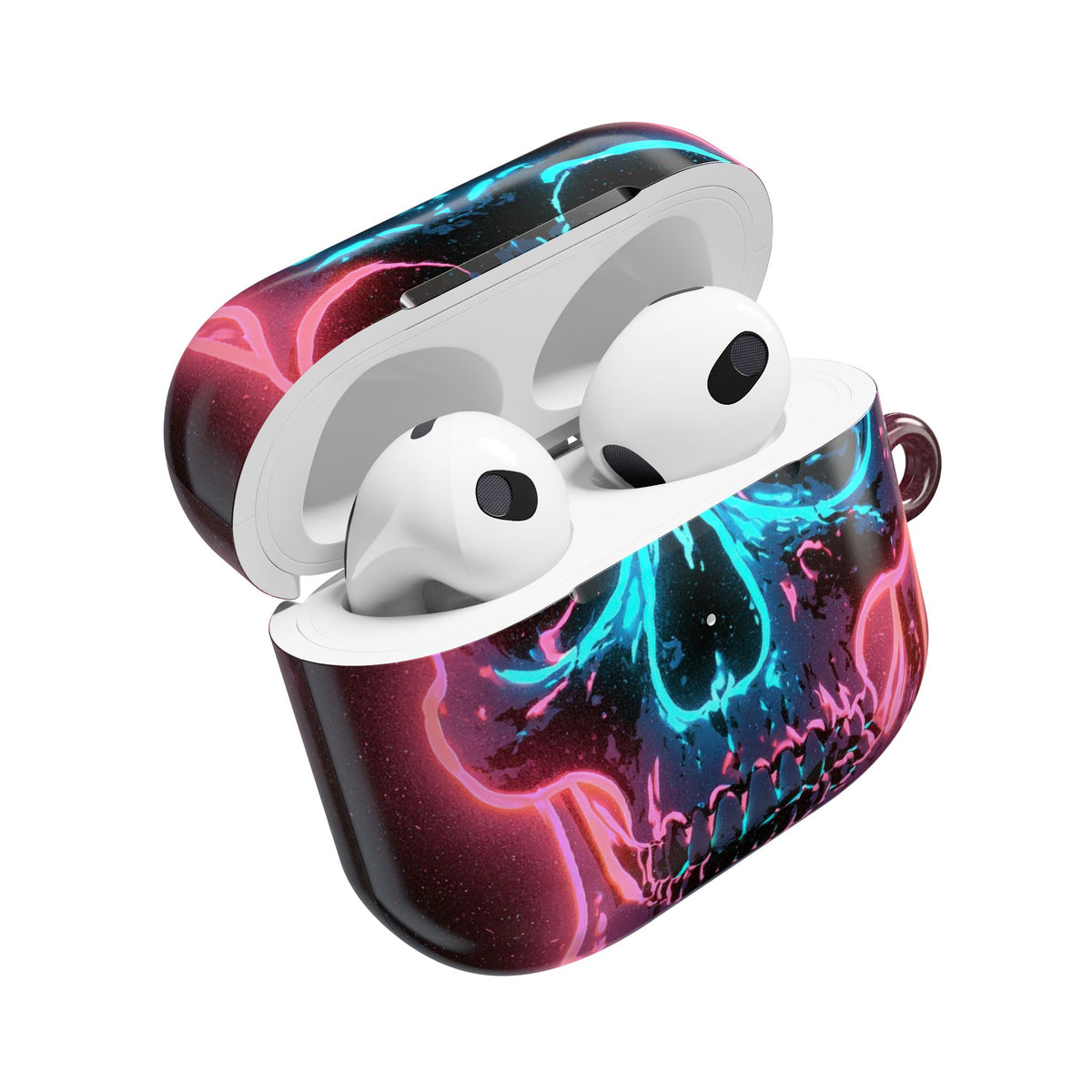 Neon Drip Skull · Hard Case for AirPods & AirPods Pro · Black