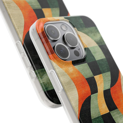 Burnt Orange Curve · Soft Phone Case for iPhone