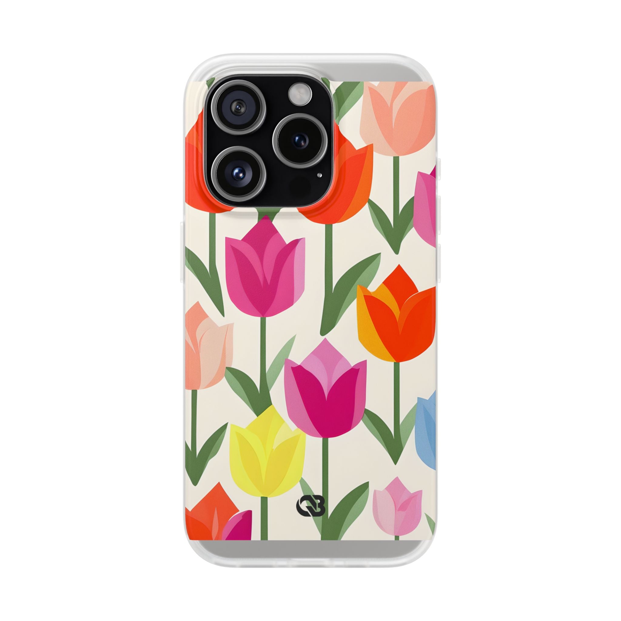 Vibrant Petal Grid · Soft Phone Case for iPhone