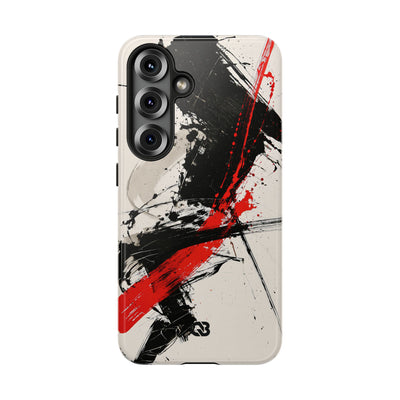 Crimson Sumi Slash · Tough Phone Case for Samsung · White