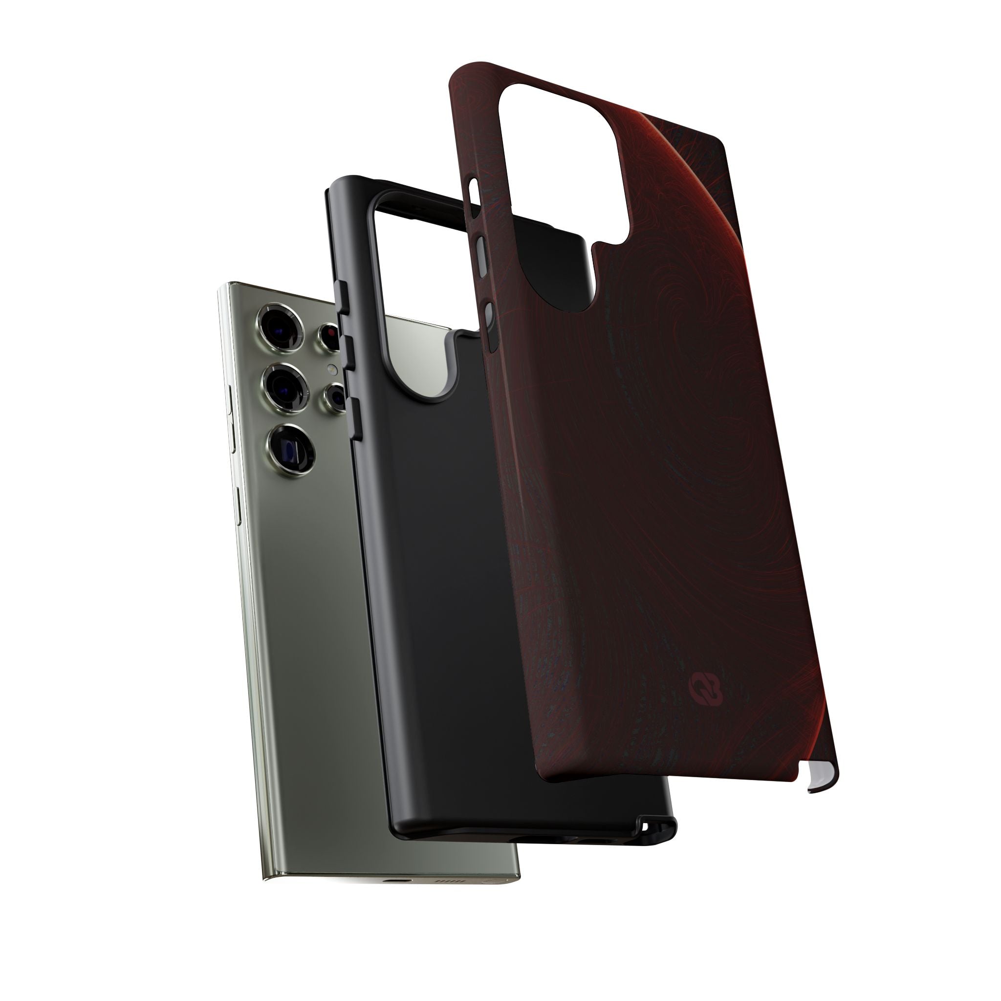Red Tough Phone Case for Samsung - Crimson Flare Flux
