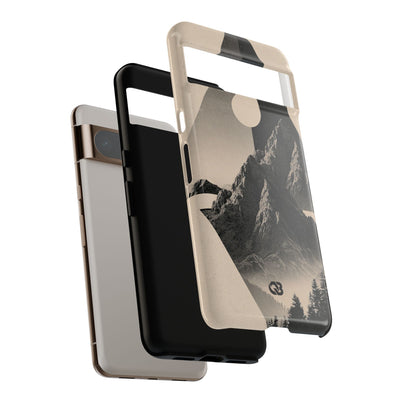 Beige Tough Phone Case for Google Pixel - Obsidian Summit Parchment