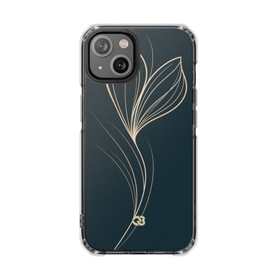 Teal Impact MagSafe Phone Case for iPhone - Sandstone Silk Flora