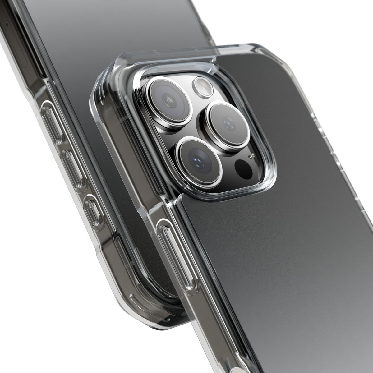 Noir Ombre Fade · Clear Impact Magnetic Phone Case for iPhone ·  Black