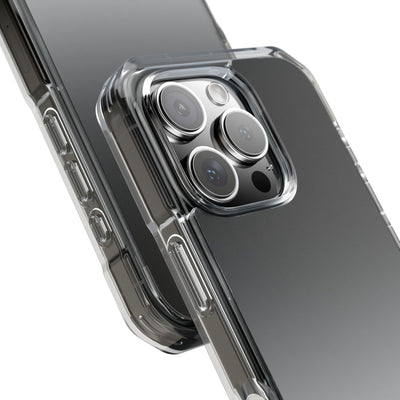 Noir Ombre Fade · Clear Impact Magnetic Phone Case for iPhone ·  Black