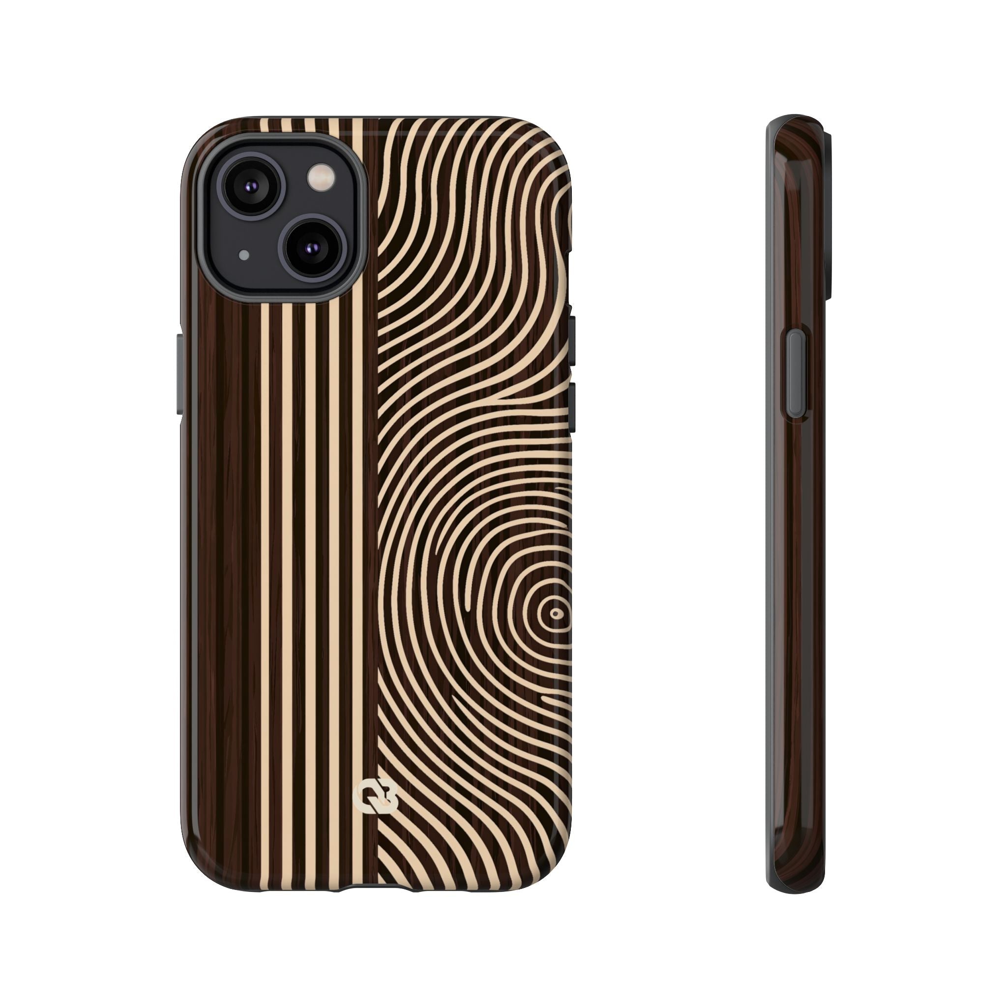 Brown Tough Phone Case for iPhone - Espresso Sand Ridge