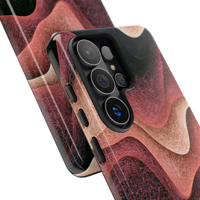 Rose Contour Waves · Tough Phone Case for Samsung · Pink