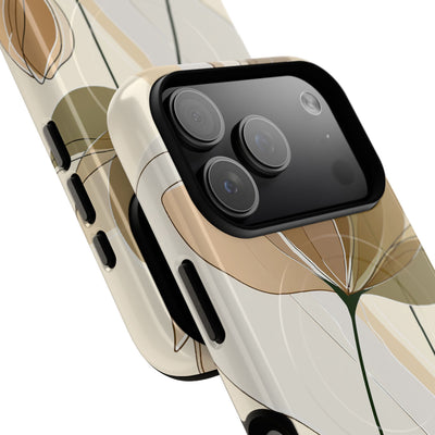 Beige Tough 2.0 Magsafe Phone Case for iPhone - Muted Ochre Petals