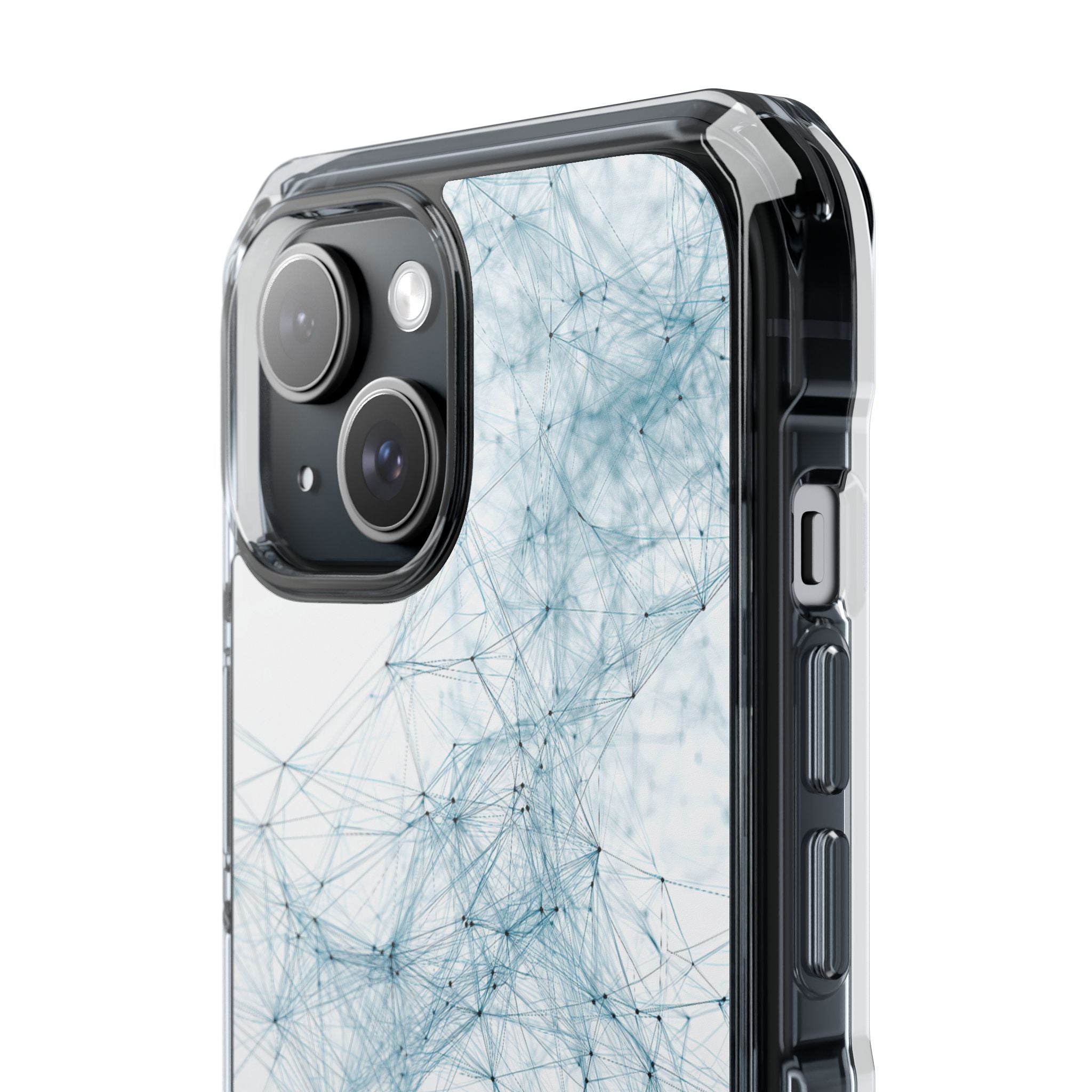 Blue Impact MagSafe Phone Case for iPhone - Glacial Neural Web