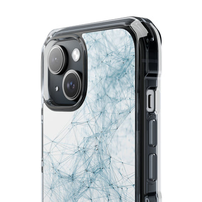Blue Impact MagSafe Phone Case for iPhone - Glacial Neural Web