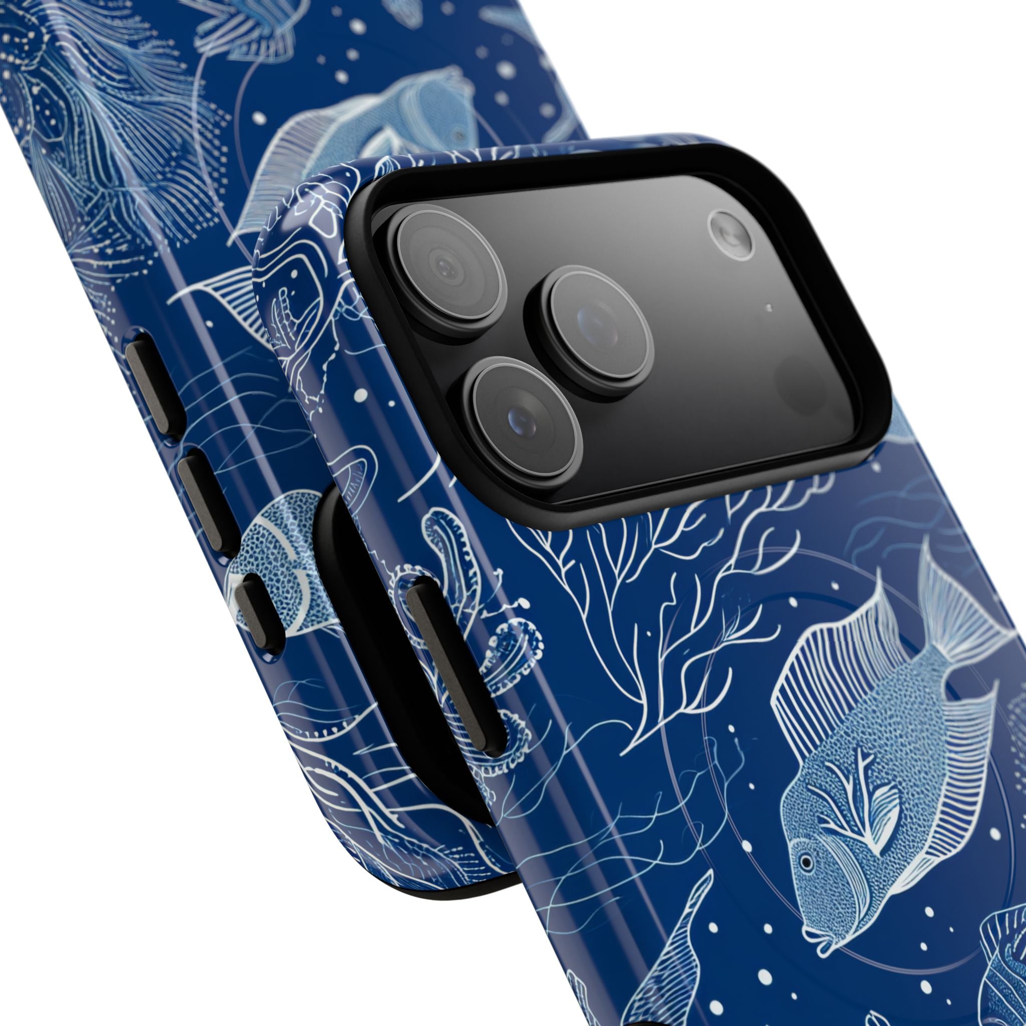 Navy Scale Reef iPhone 17 Pro Max Case - Tough+ - CASE•BOB