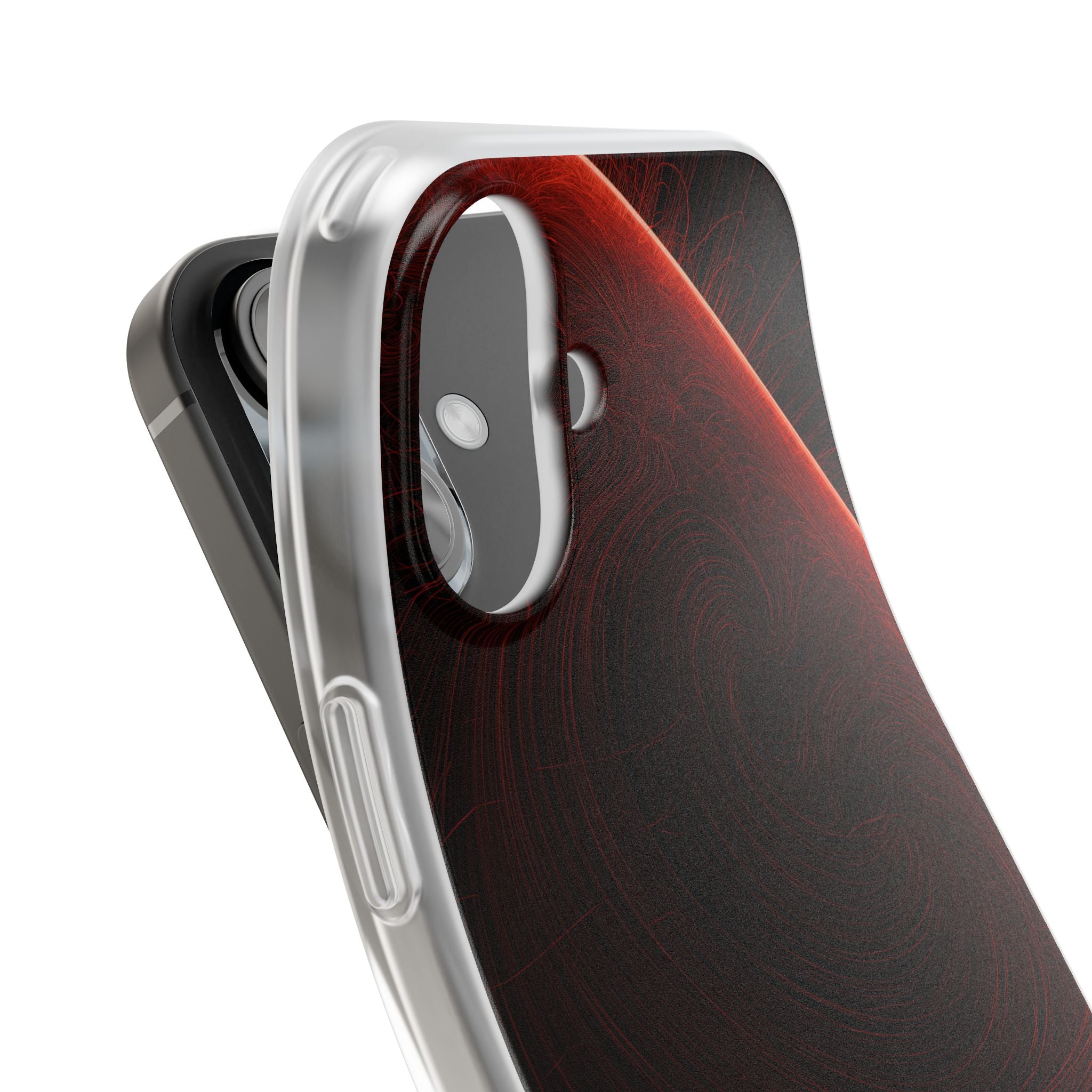 Red Lite Phone Case for iPhone - Crimson Flare Flux