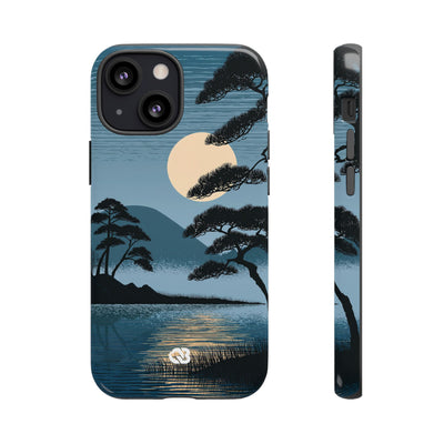 Moonlit Pine Horizon · Tough Phone Case for iPhone · Blue