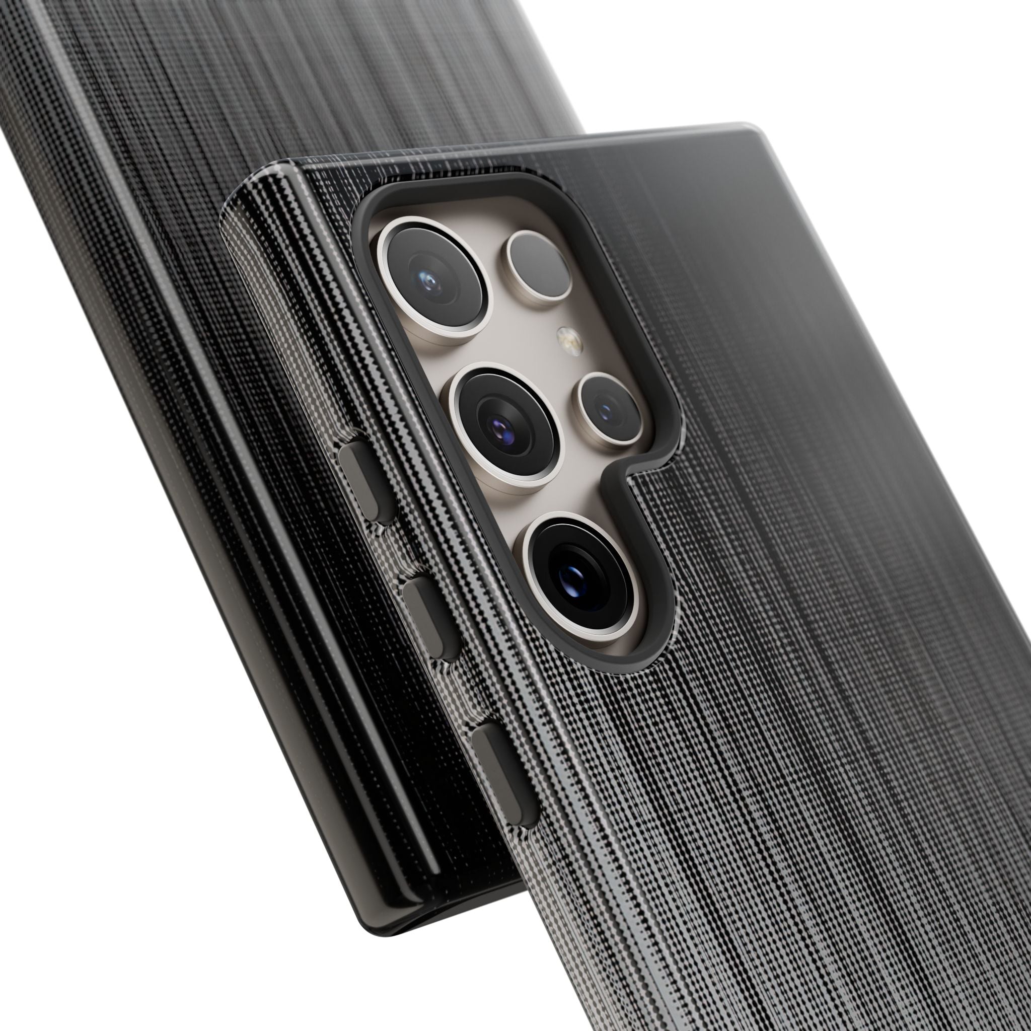 Grey Tough Phone Case for Samsung - Static Vertical Dither