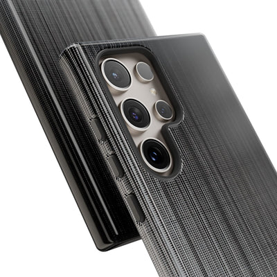 Grey Tough Phone Case for Samsung - Static Vertical Dither