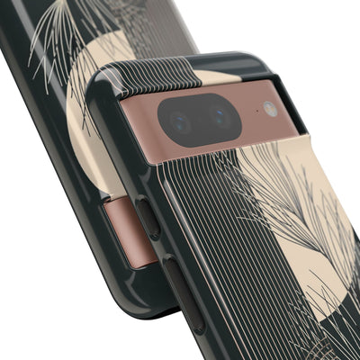 Black Tough Phone Case for Google Pixel - Obsidian Sand Willow