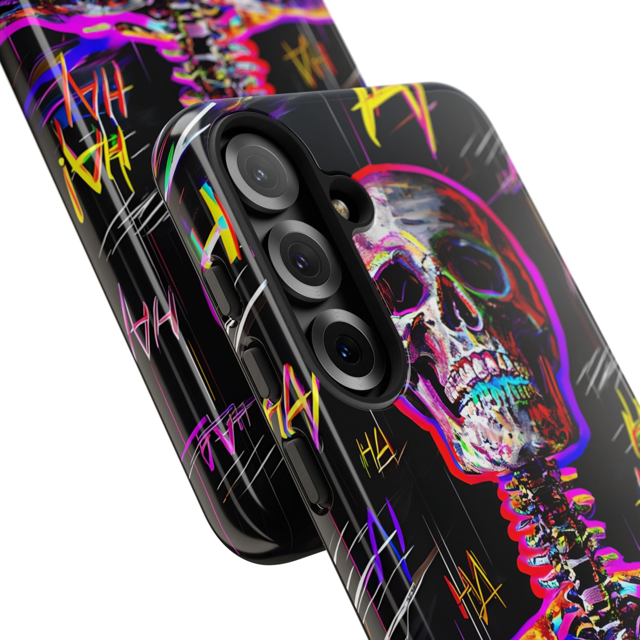Neon Glitch Skeleton · Tough Handyhülle für Samsung